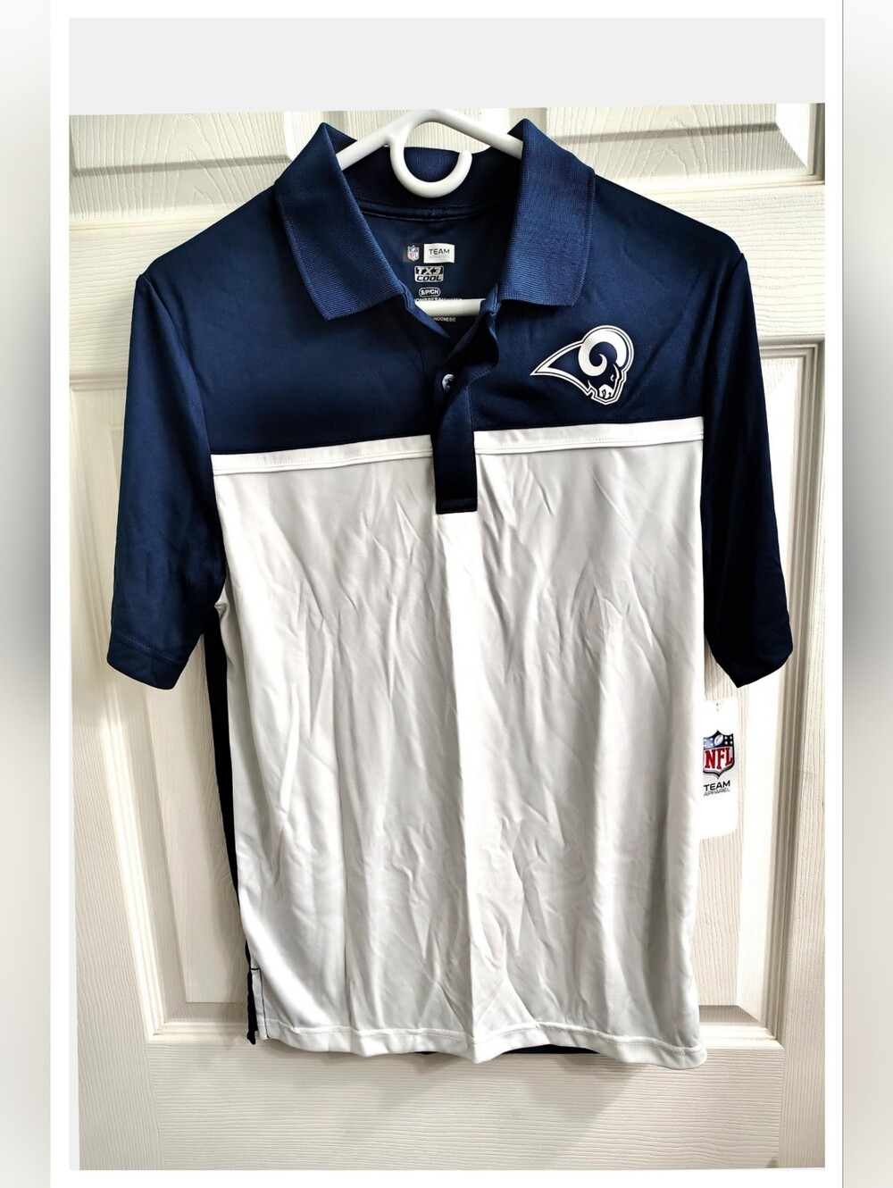 🏈 Los Angeles Rams 🏈 Polo Shirt w/TX3 'Cool' Wicking Tech. - Men's Small *NWT*